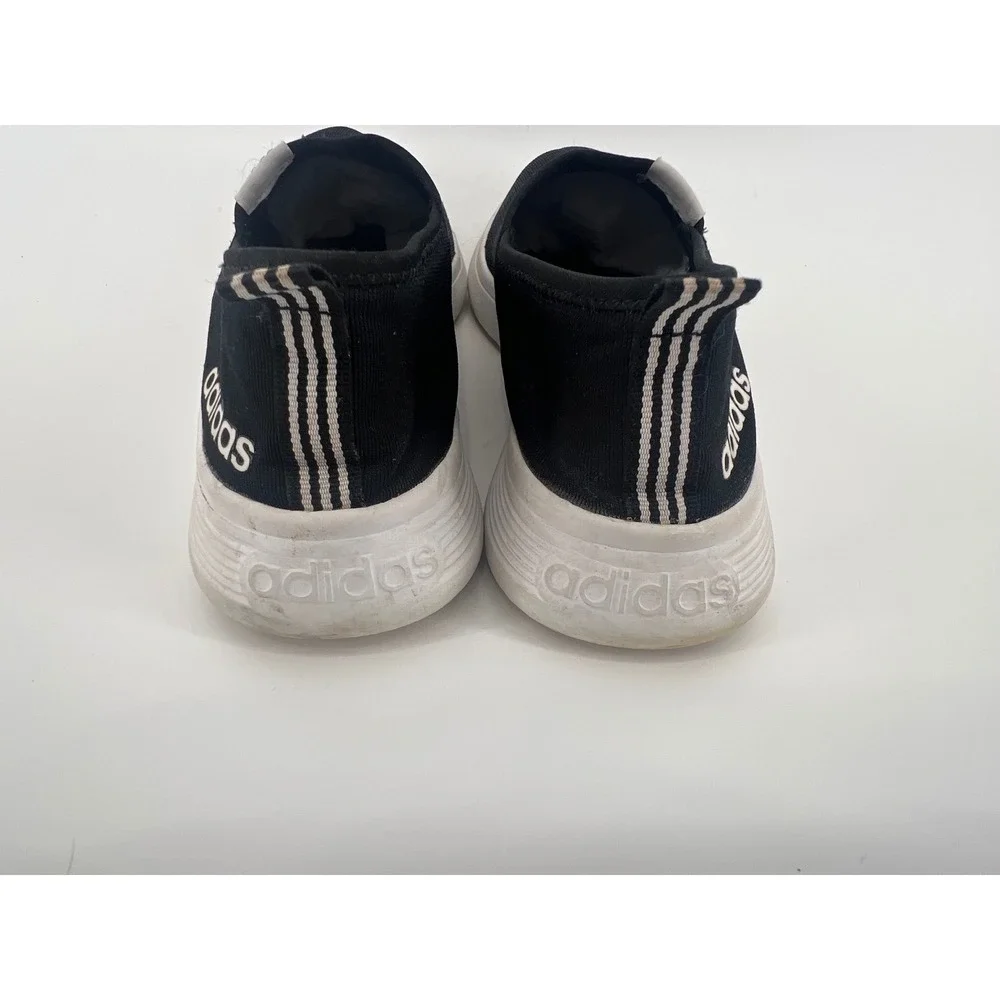 Adidas Women's Cloudfoam Lite Racer Slip On Sneakers Black White Size 8.5